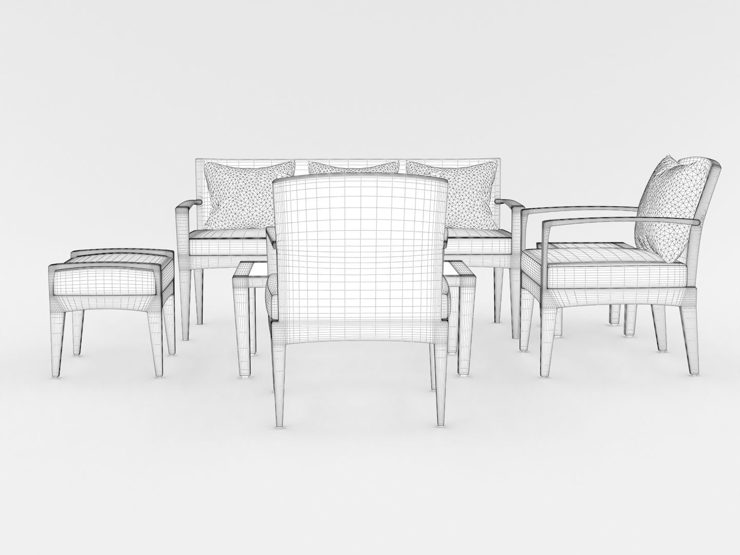 Dedon Panama Set 3D model_15