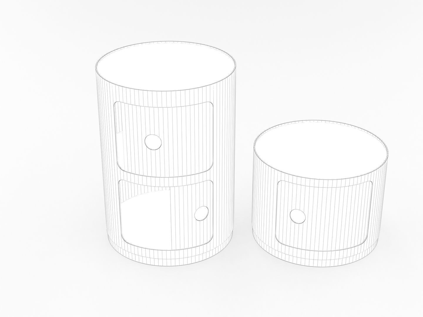 Kartell Cabinet Side Table 3D model_10