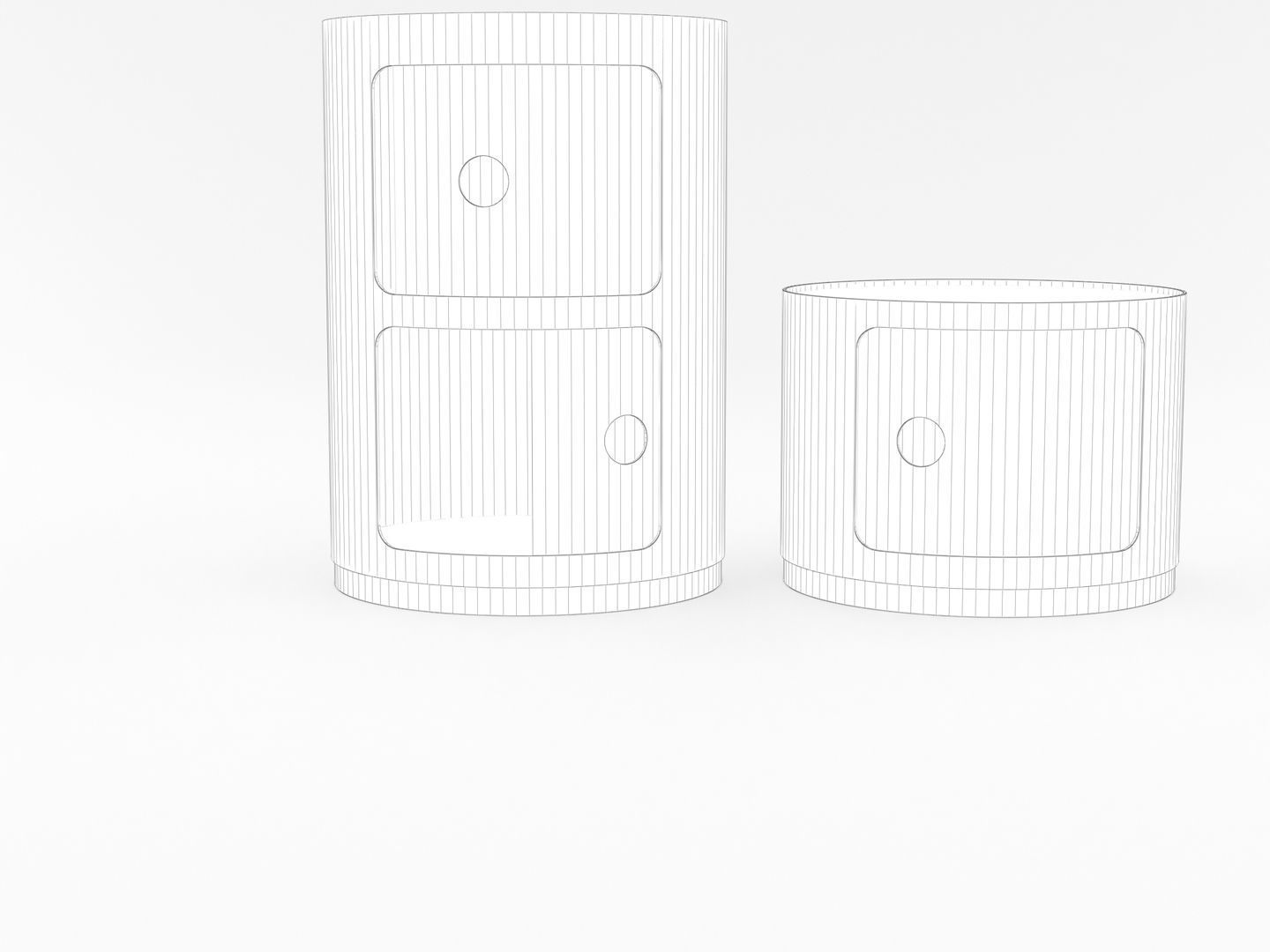 Kartell Cabinet Side Table 3D model_15