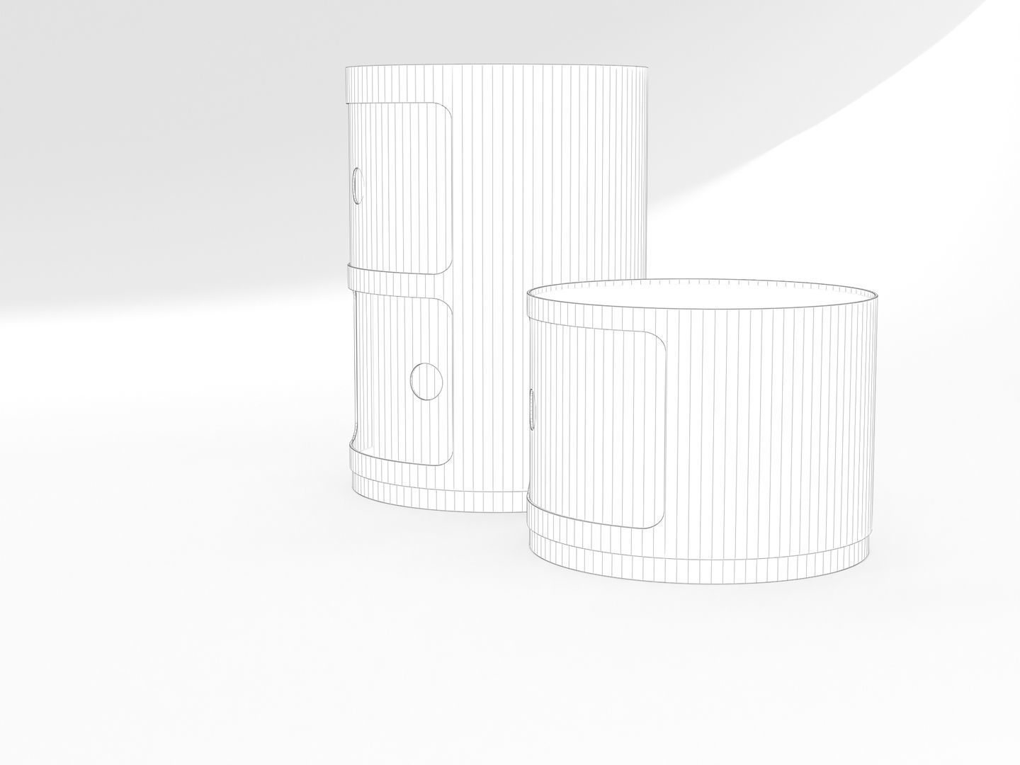 Kartell Cabinet Side Table 3D model_14