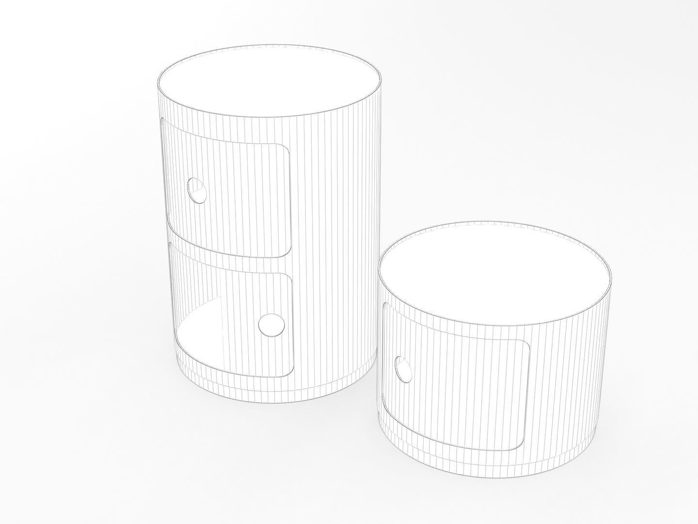 Kartell Cabinet Side Table 3D model_9