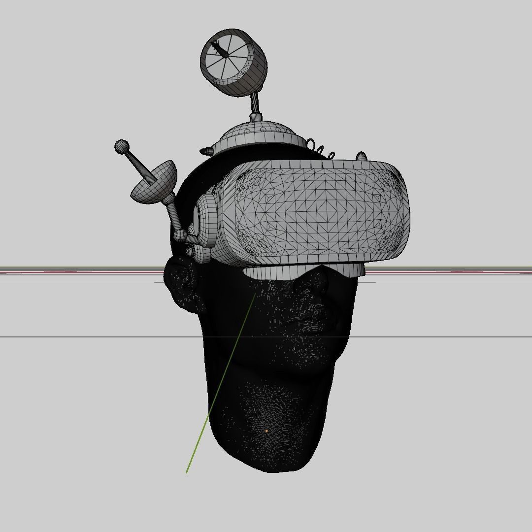 2D VR Headset Free low-poly 3D model_4