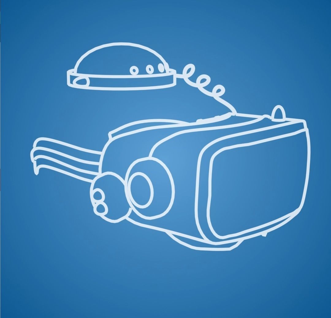 2D VR Headset Free low-poly 3D model_5