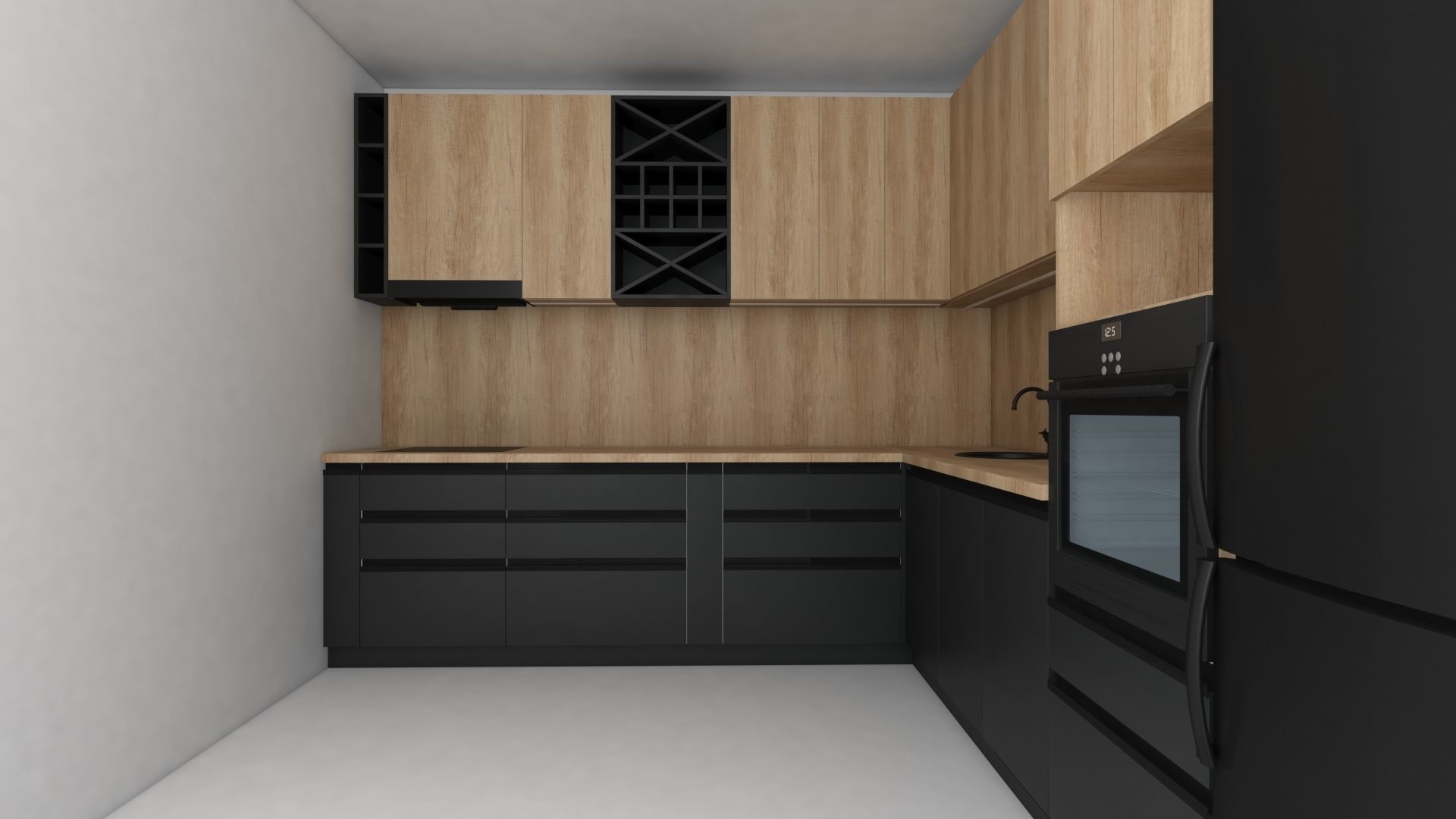 Kitchen - modern 3D model_1
