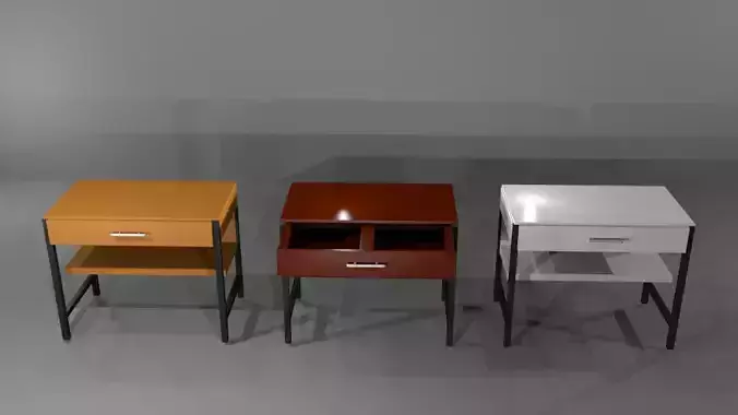 Dresser 3D bedside table with drawers