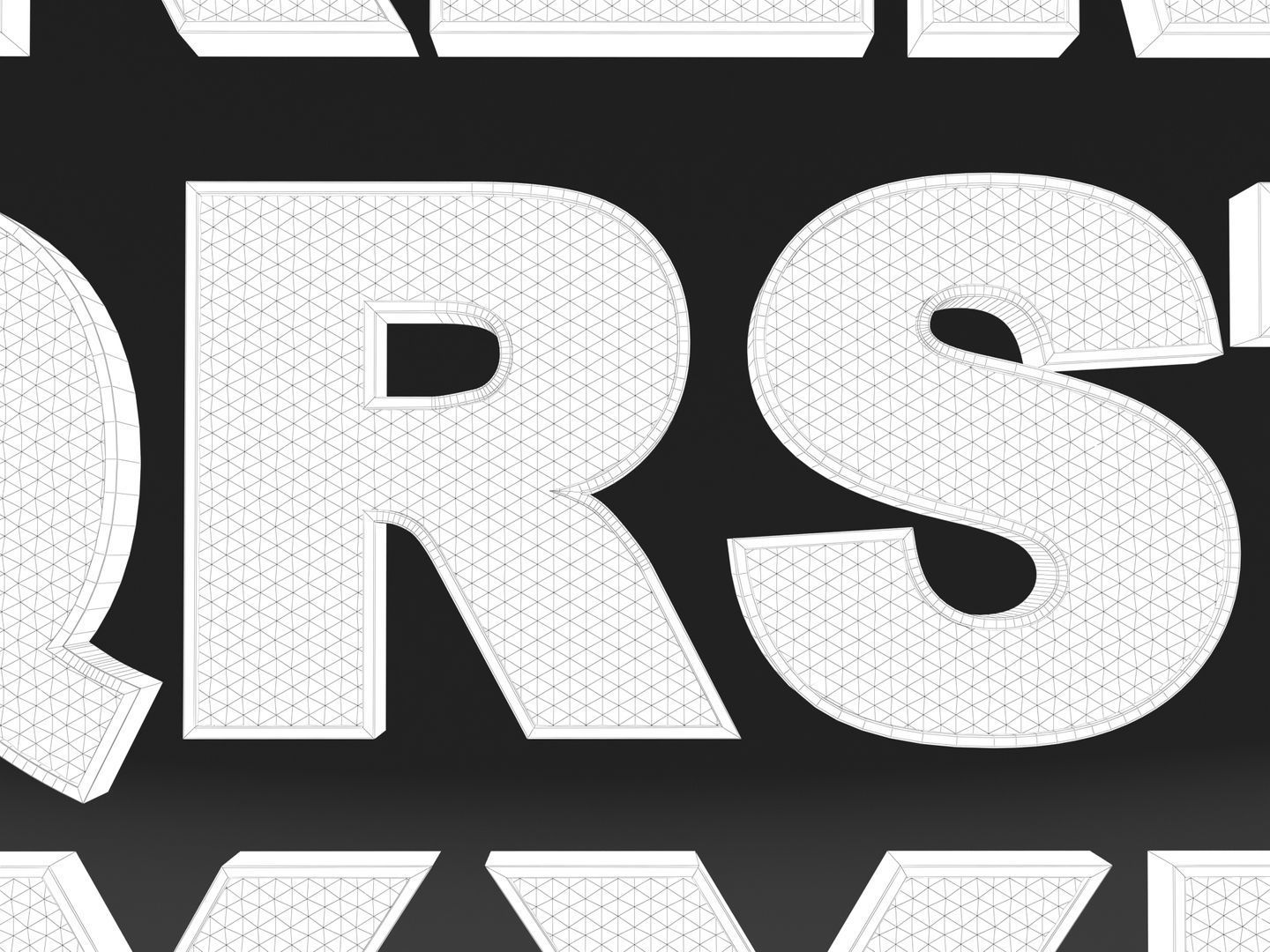 Sparkling Letters Alphabet 3D model_16