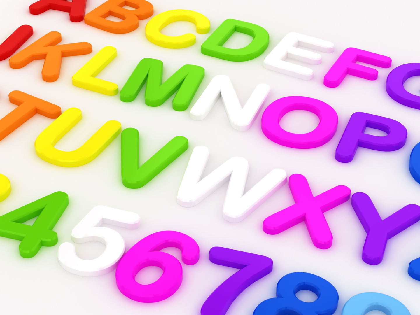 Fridge Letter Magnets 3D model_6