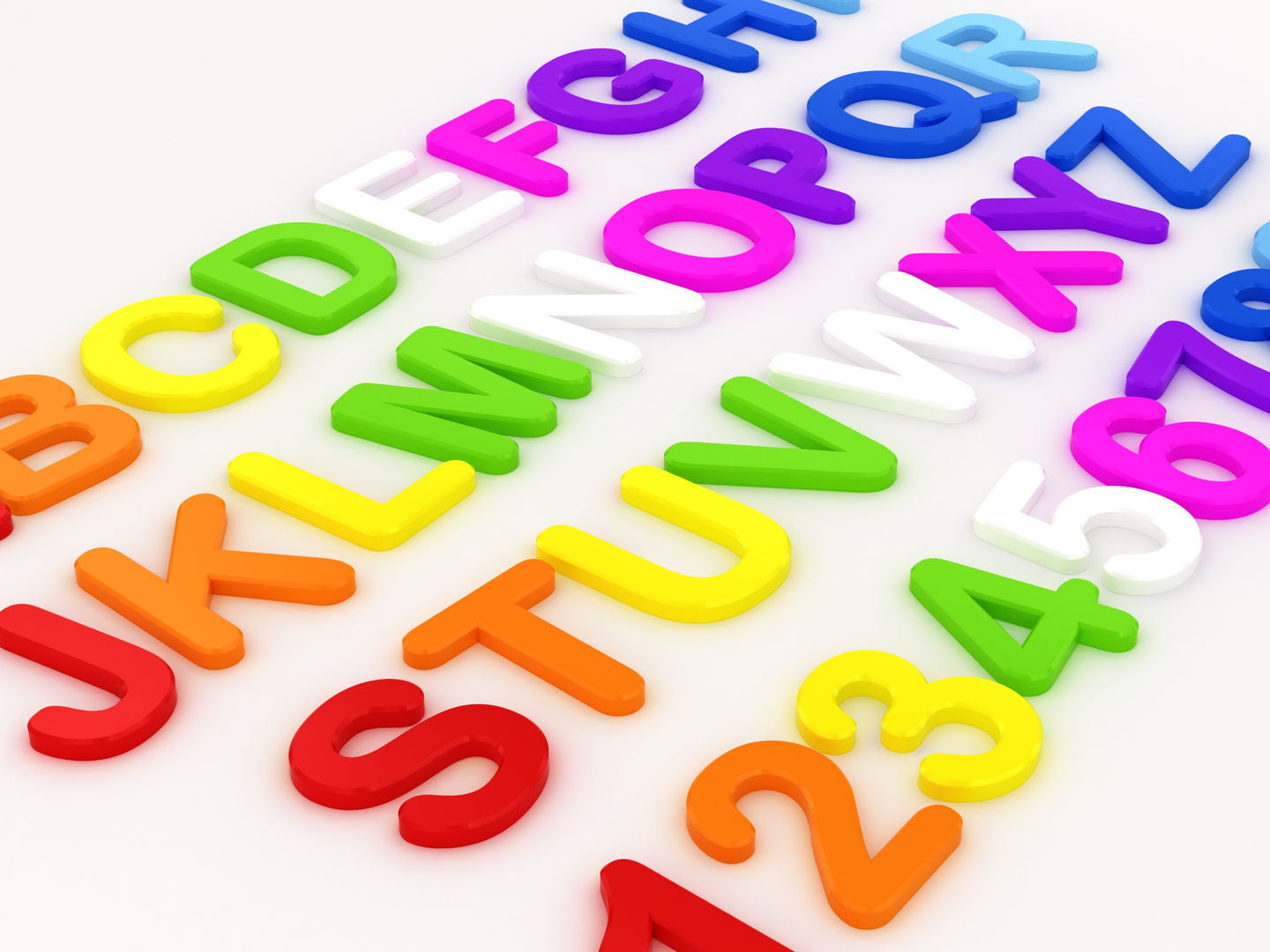 Fridge Letter Magnets 3D model_8