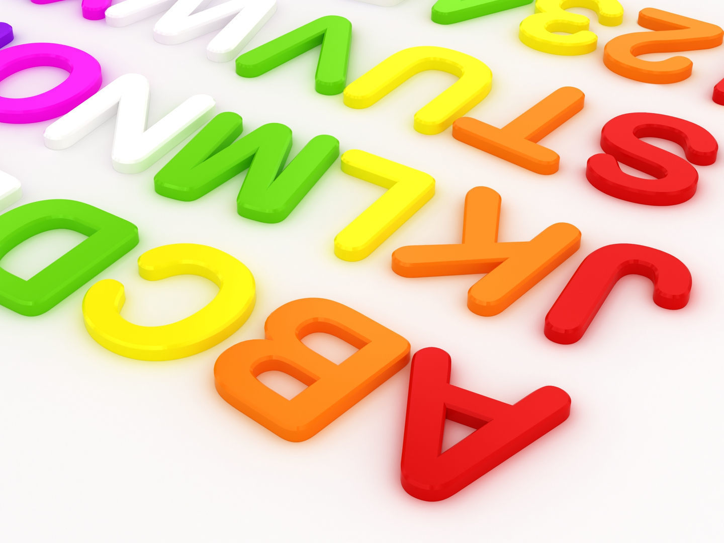 Fridge Letter Magnets 3D model_3