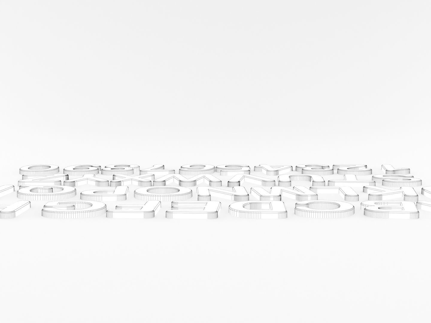 Fridge Letter Magnets 3D model_16