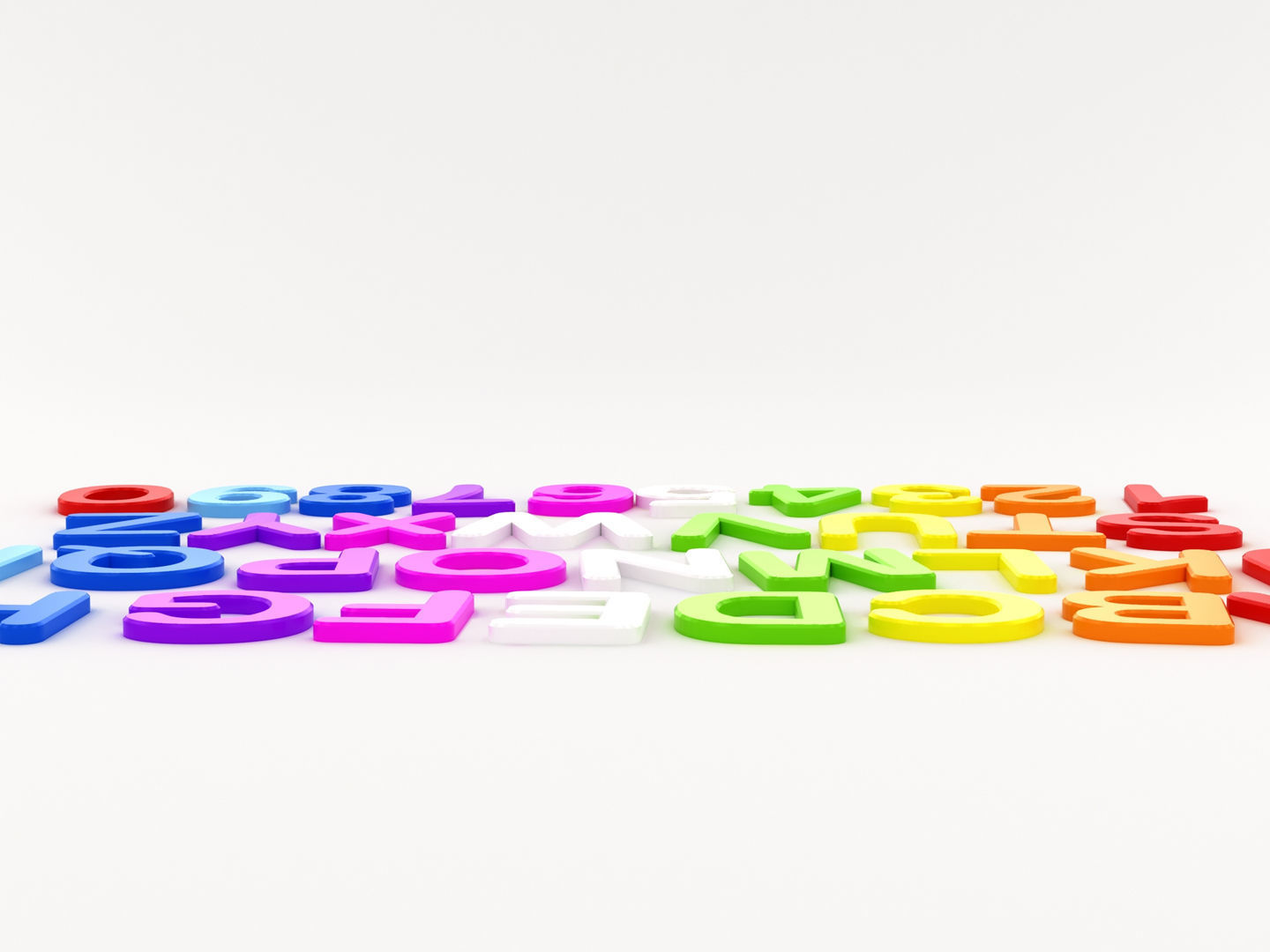 Fridge Letter Magnets 3D model_7