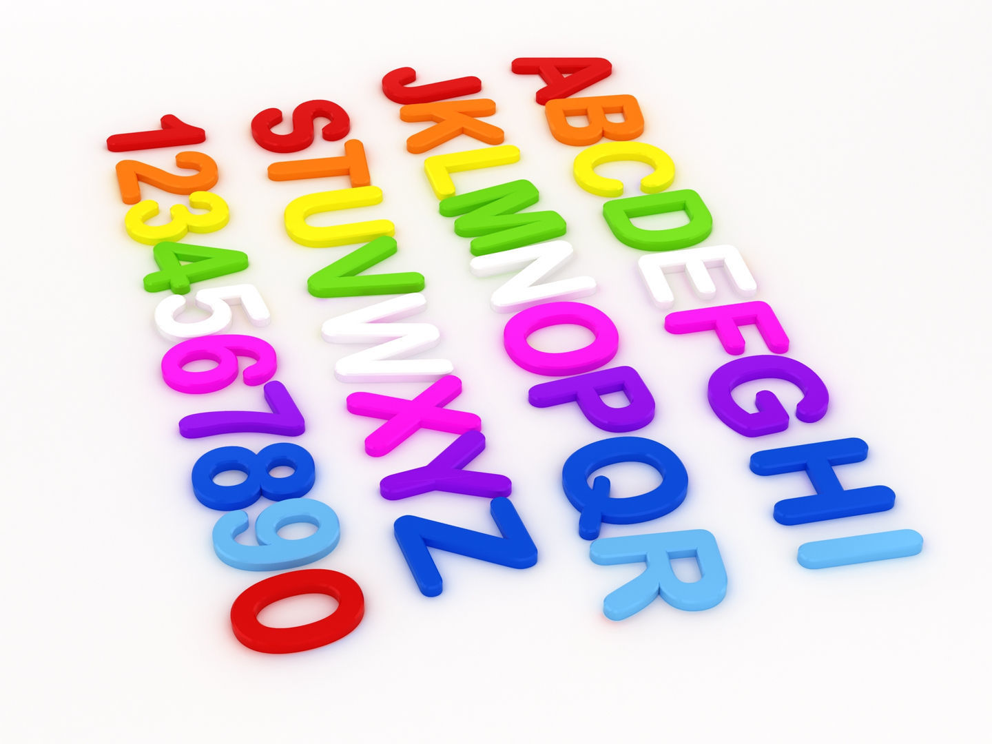 Fridge Letter Magnets 3D model_5