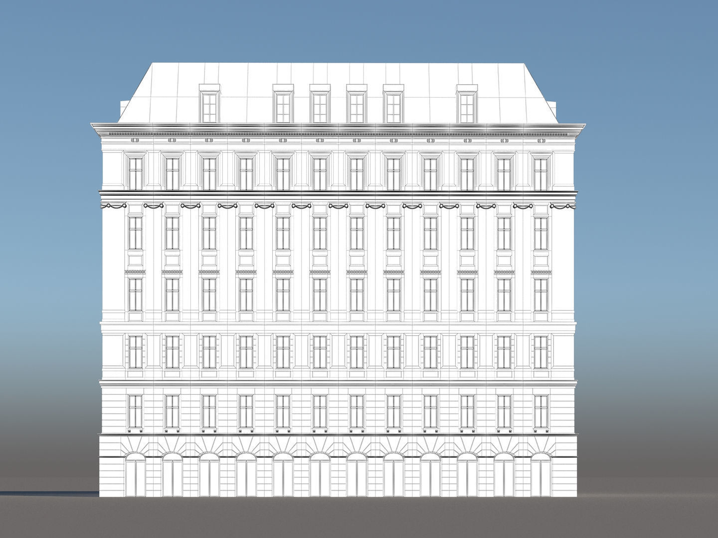 Modern City Building 001 3D model_10