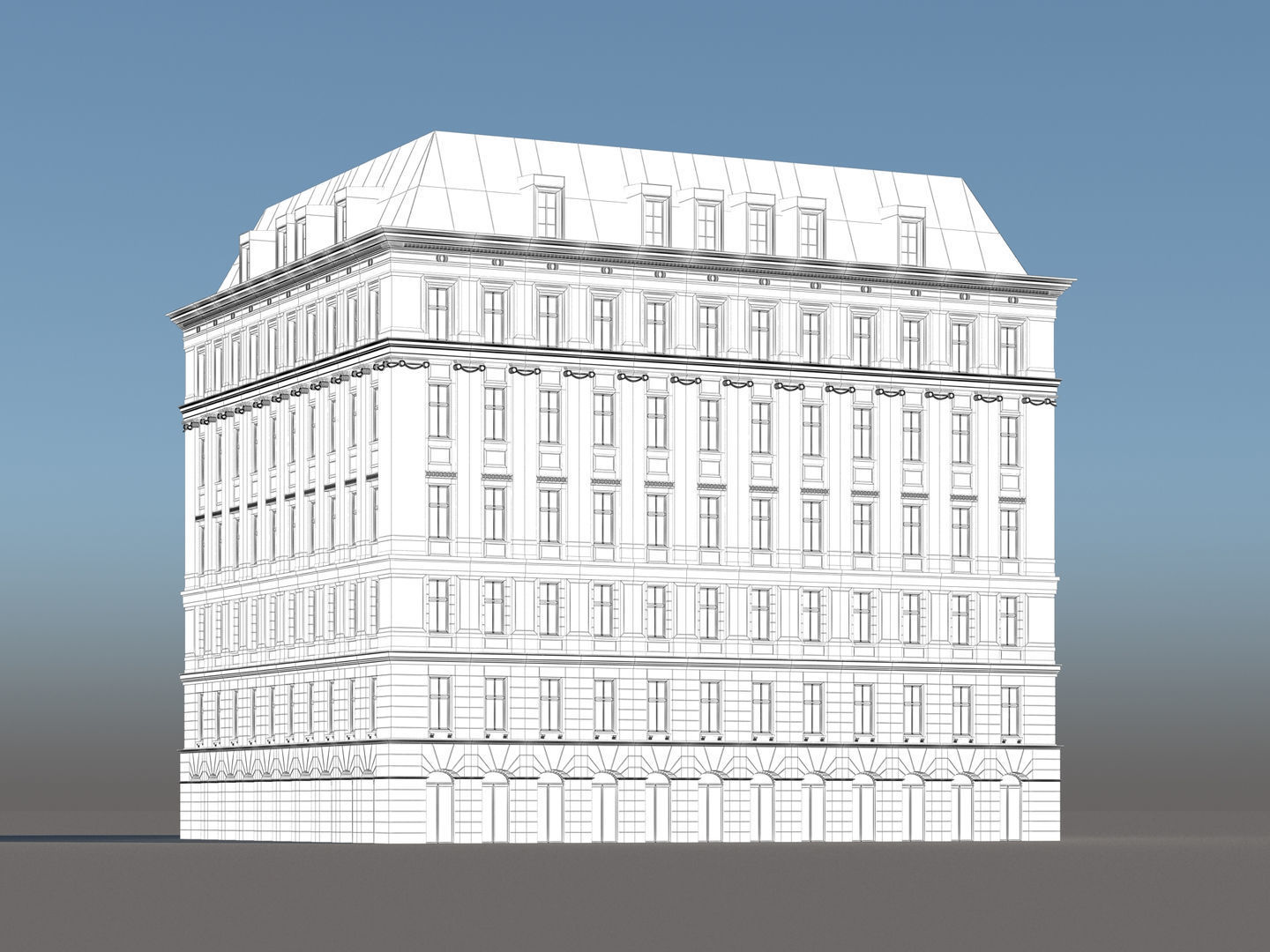 Modern City Building 001 3D model_9