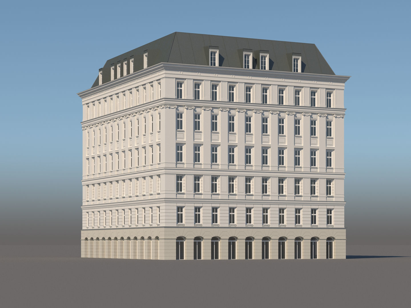 Modern City Building 001 3D model_4