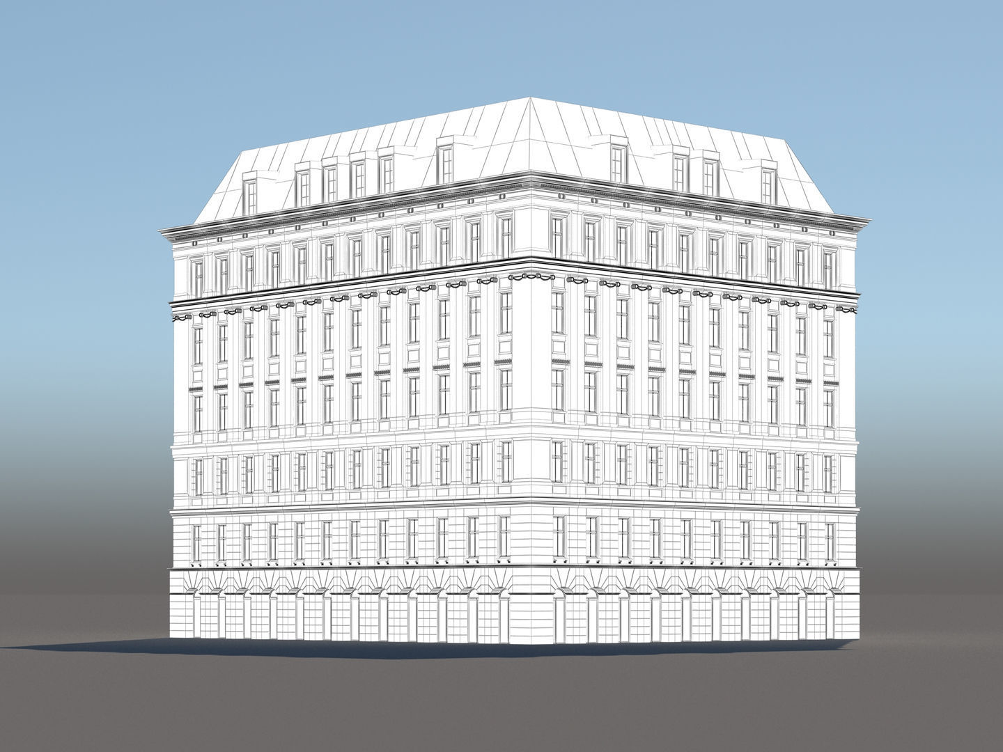 Modern City Building 001 3D model_12