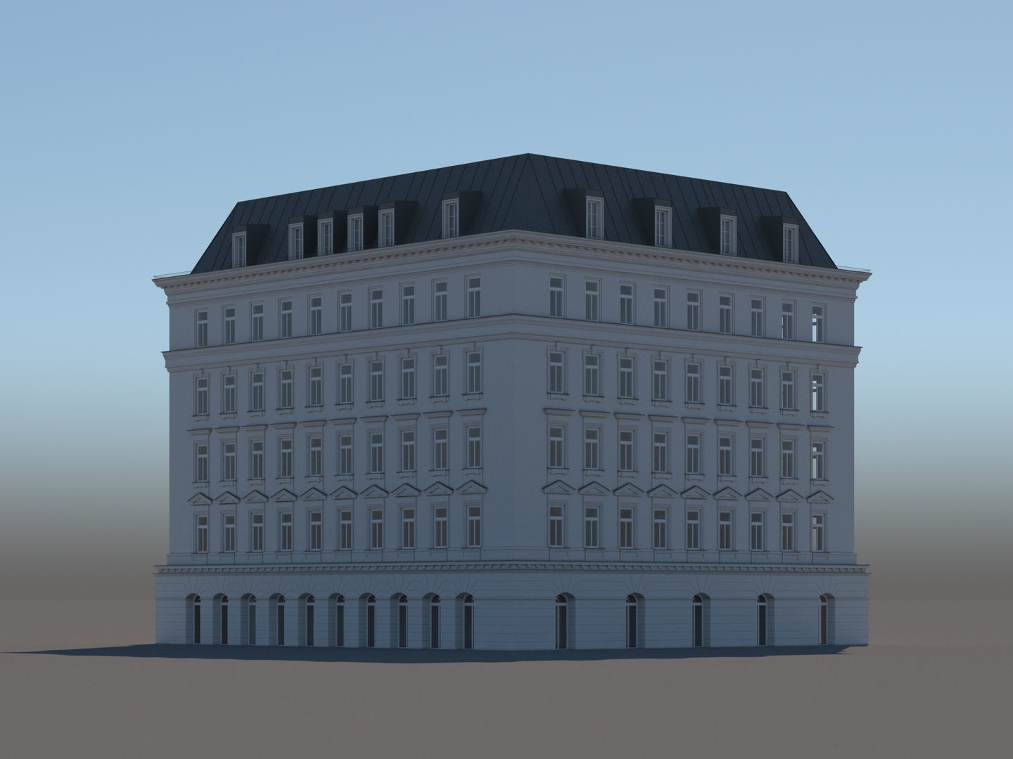 Modern City Building 002 3D model_3