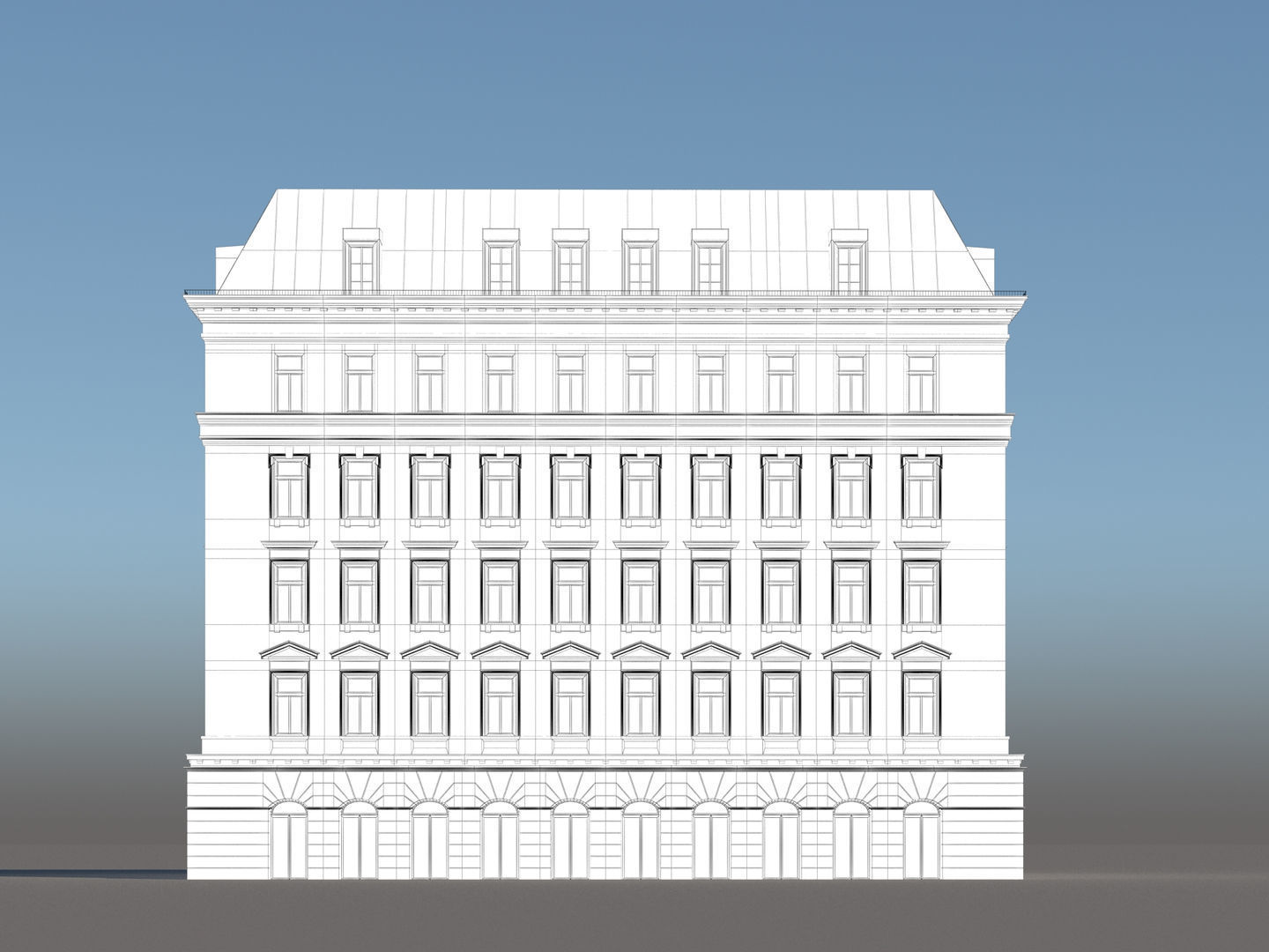 Modern City Building 002 3D model_12