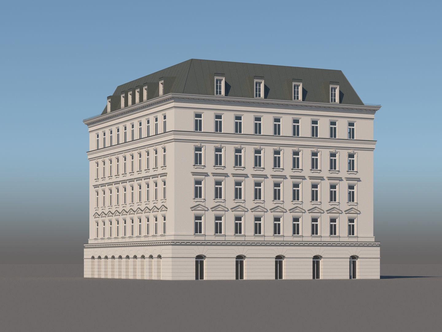 Modern City Building 002 3D model_4