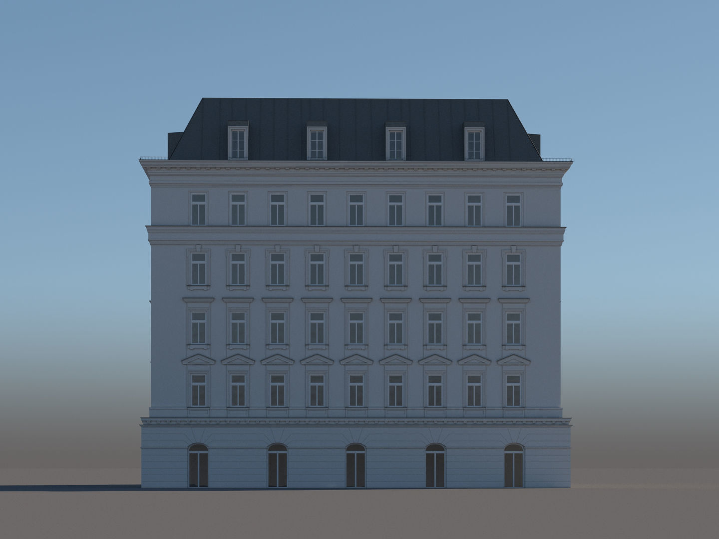 Modern City Building 002 3D model_2