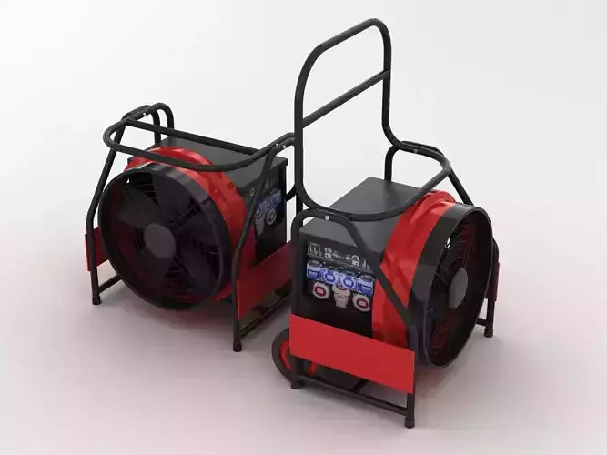 Portable Industrial Fan 3D model