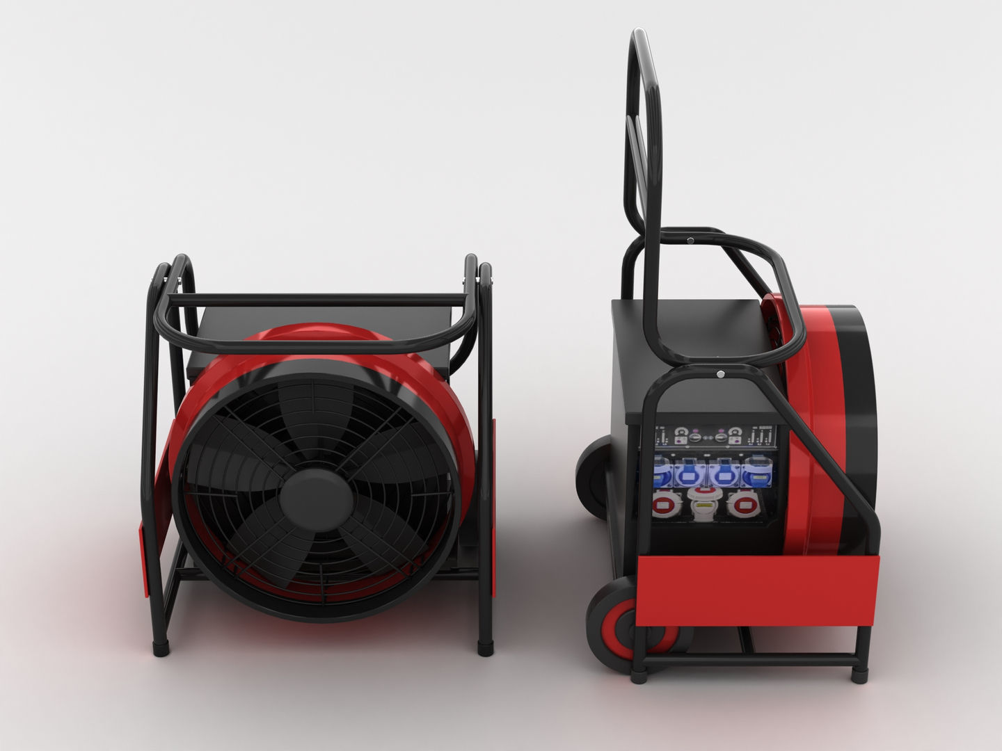 Portable Industrial Fan 3D model_1