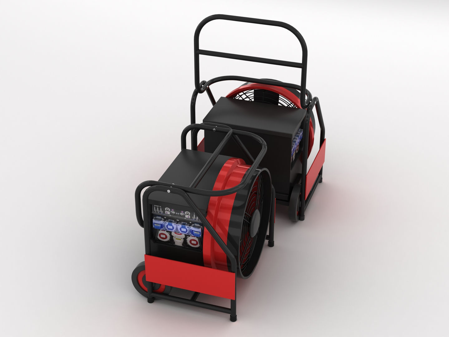 Portable Industrial Fan 3D model_2