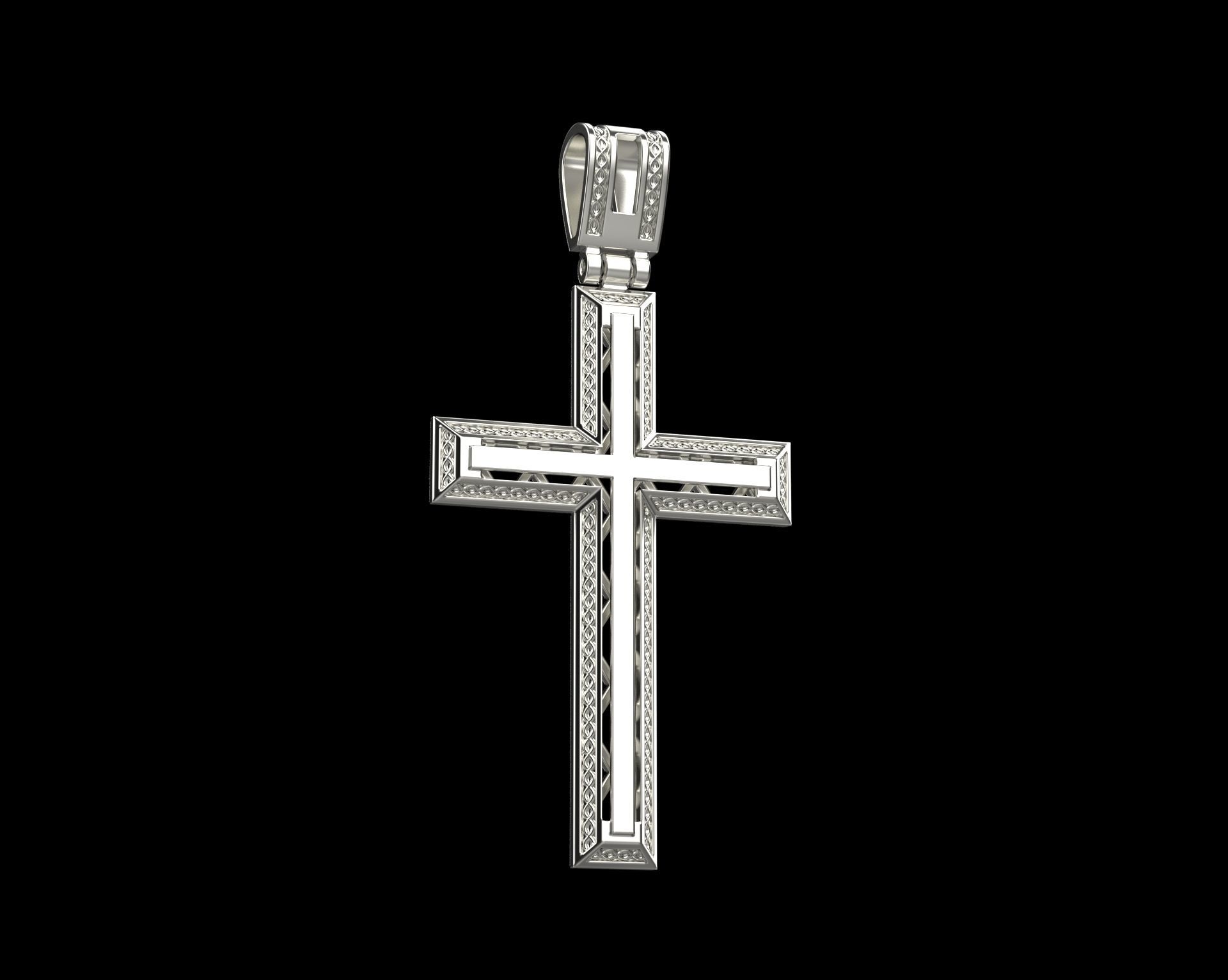 Pendant Cross N18 3D print model_11