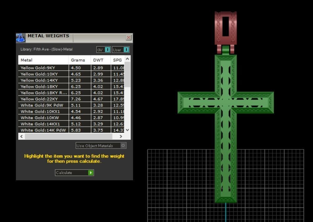 Pendant Cross N18 3D print model_4