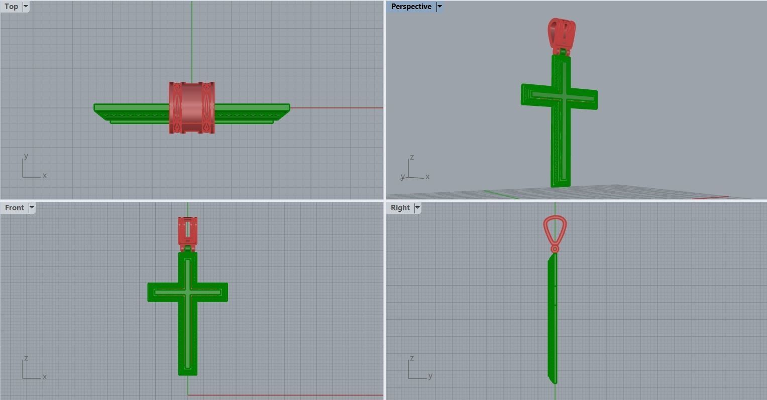 Pendant Cross N18 3D print model_16