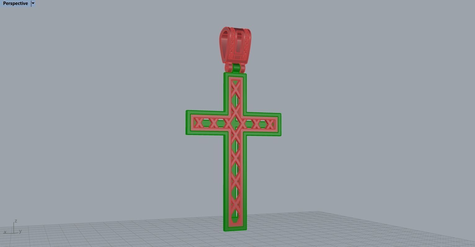Pendant Cross N18 3D print model_15