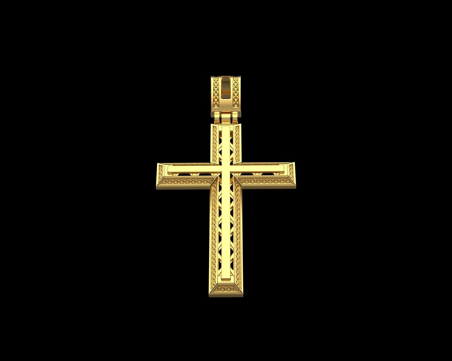 Pendant Cross N18 3D print model_7