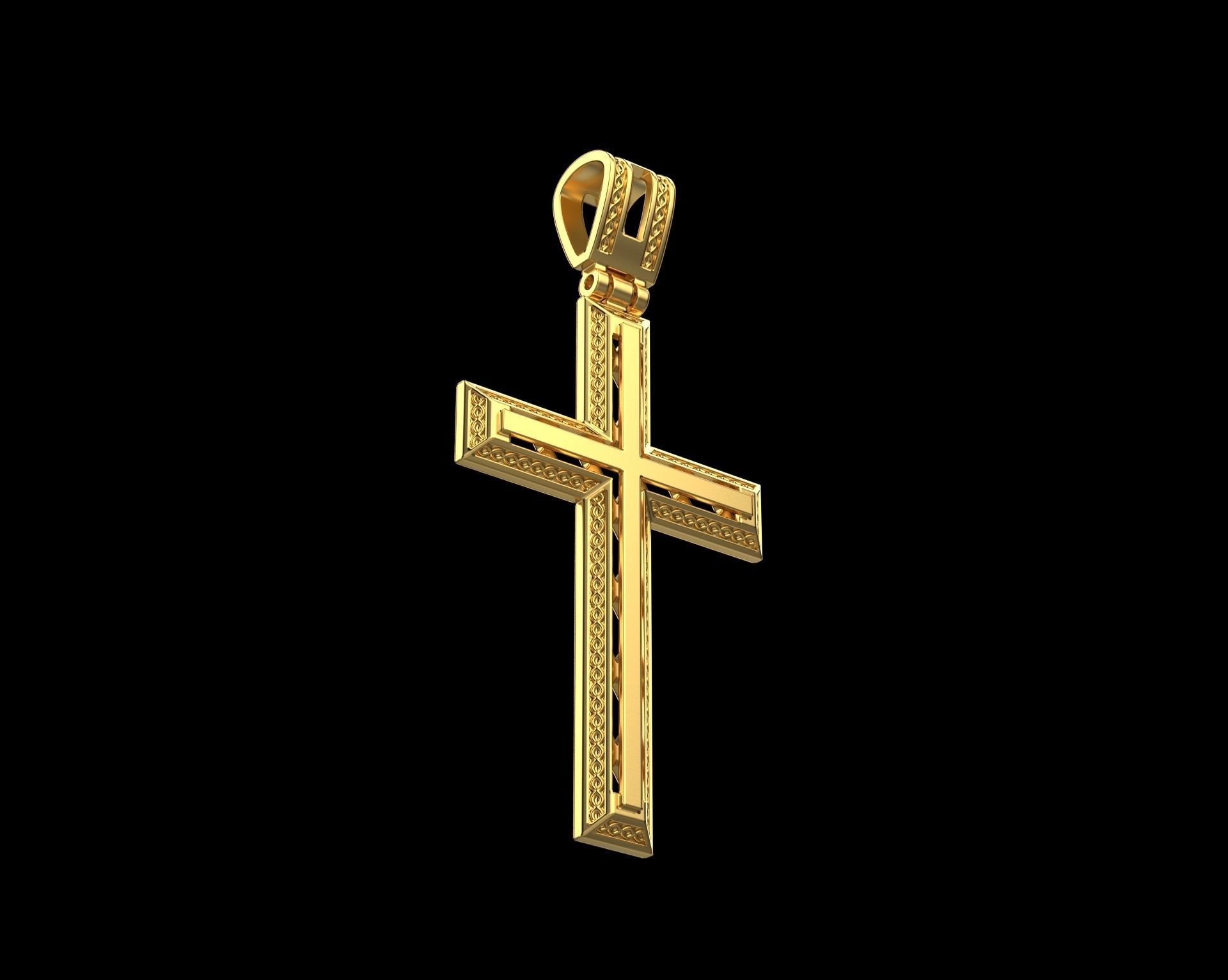 Pendant Cross N18 3D print model_3
