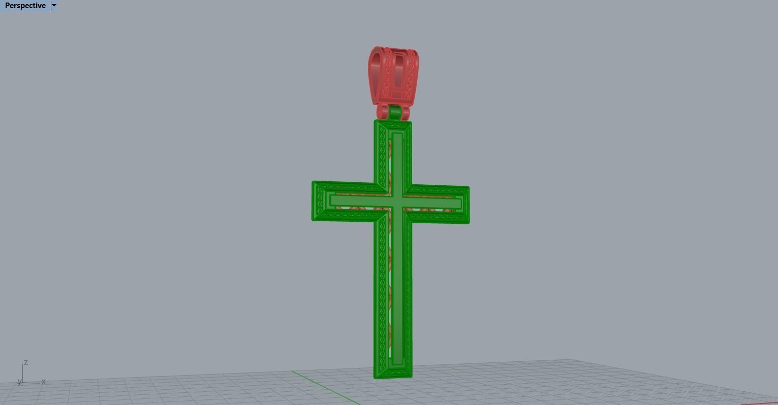 Pendant Cross N18 3D print model_14