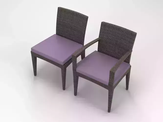 Dedon Panama Chair Set 3D model
