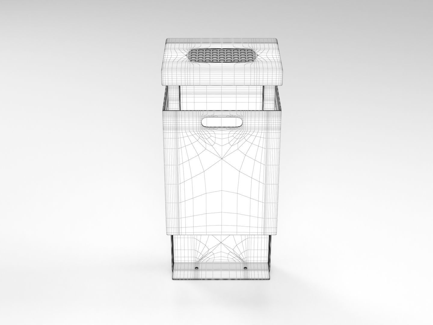 Street Trash Bin 3D model_10