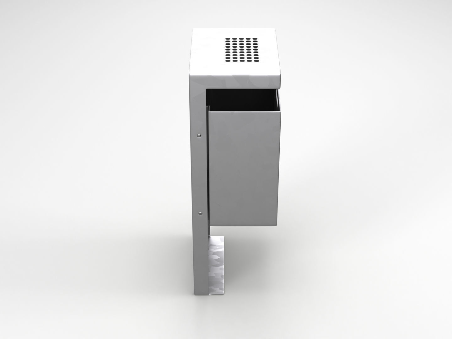 Street Trash Bin 3D model_2