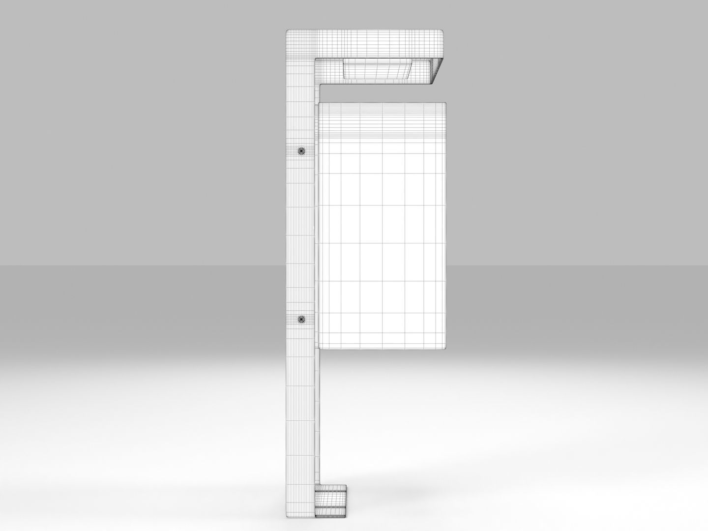 Street Trash Bin 3D model_16