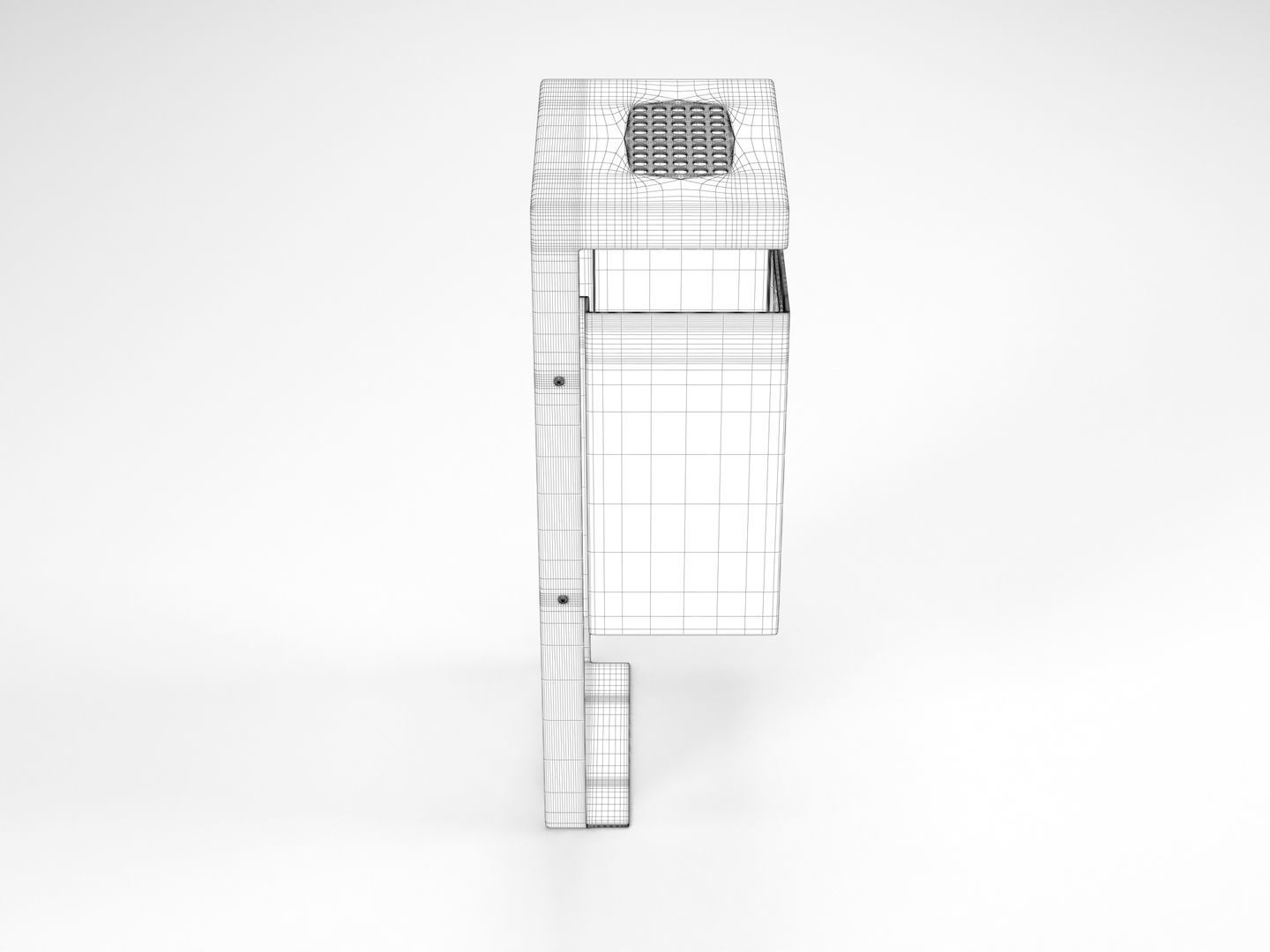 Street Trash Bin 3D model_11