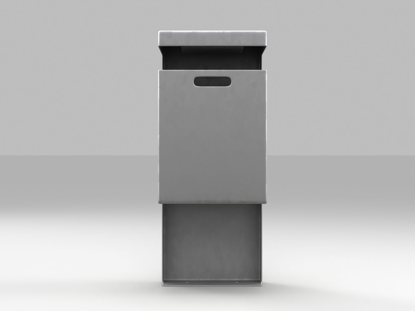 Street Trash Bin 3D model_6