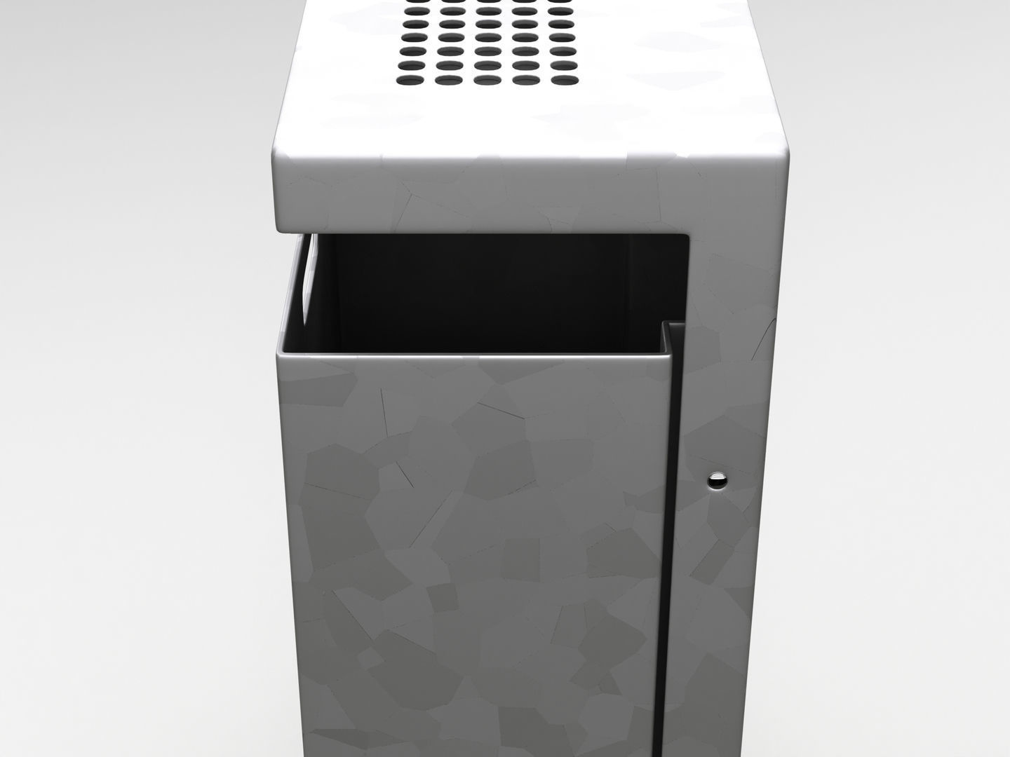 Street Trash Bin 3D model_5