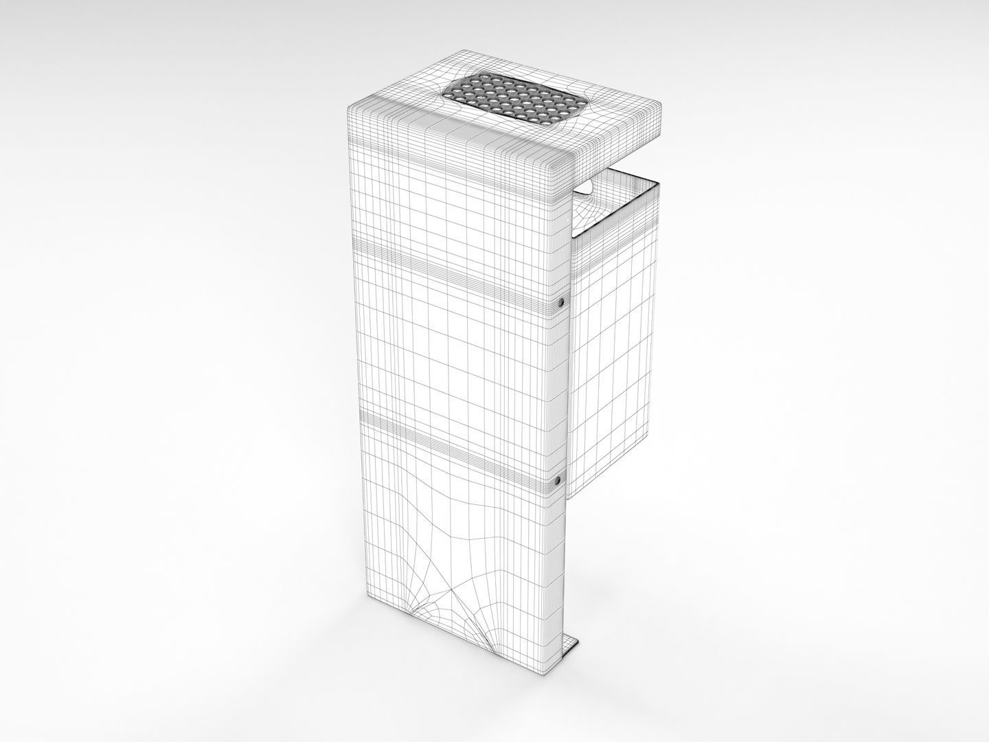 Street Trash Bin 3D model_12