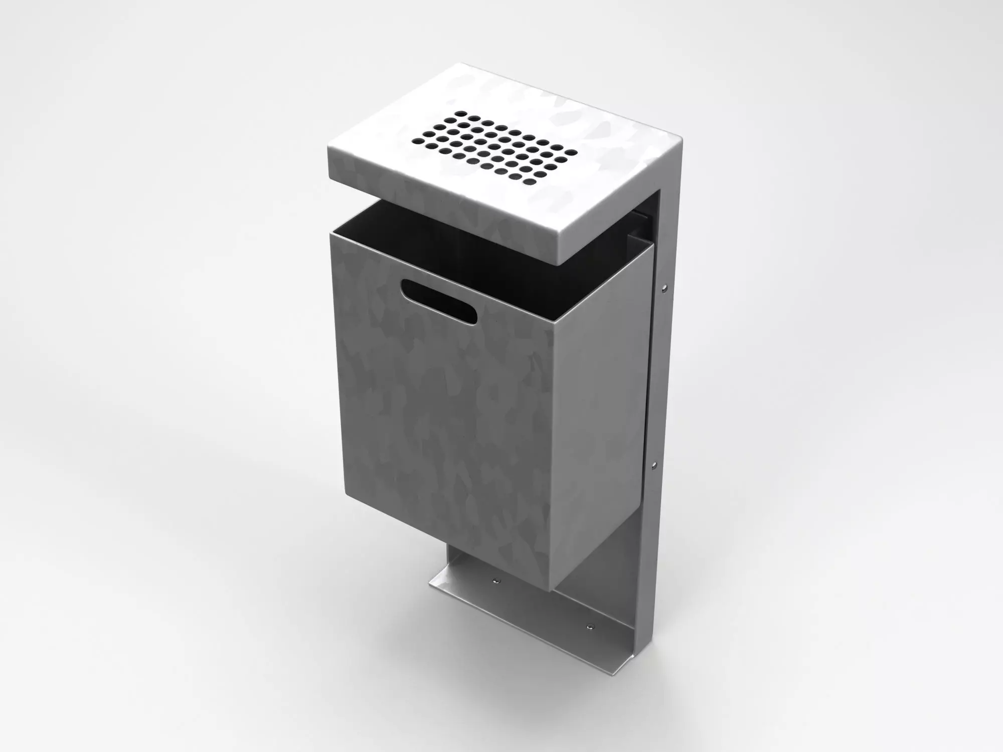 Street Trash Bin 3D model_0