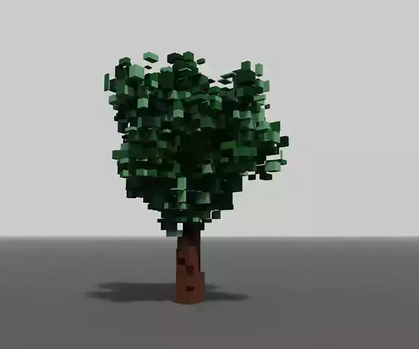 Voxel green tree 2