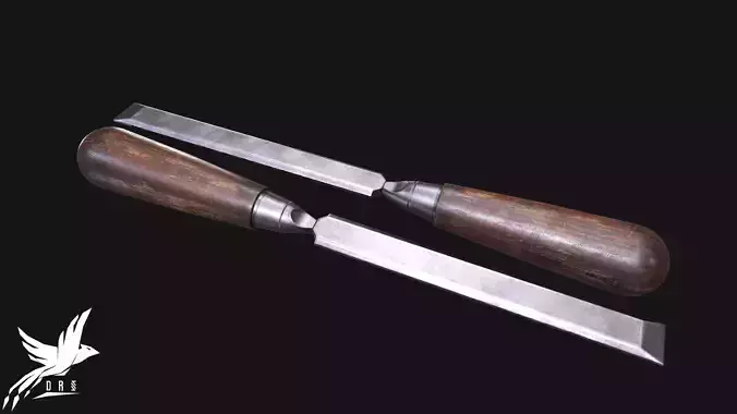 Chisel two woodworking chisels