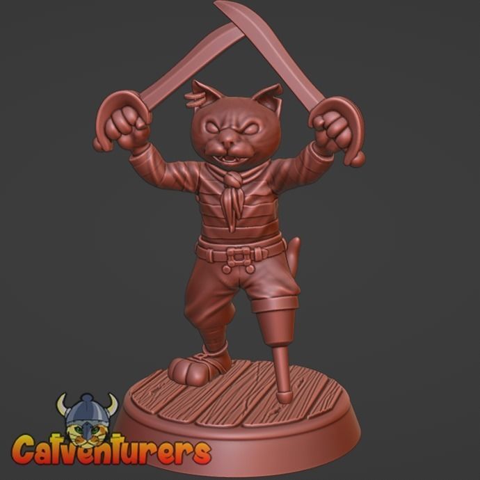 Feline Pirate Crew 3D print model_13