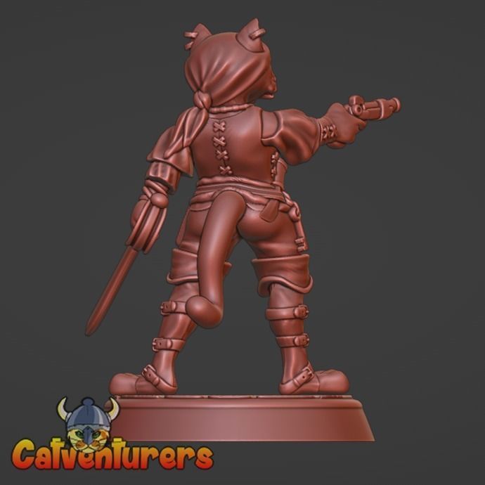Feline Pirate Crew 3D print model_12