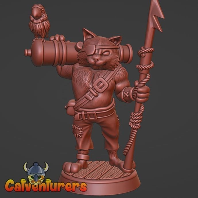 Feline Pirate Crew 3D print model_23