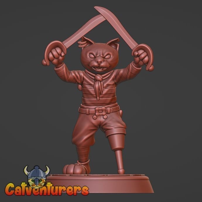 Feline Pirate Crew 3D print model_14