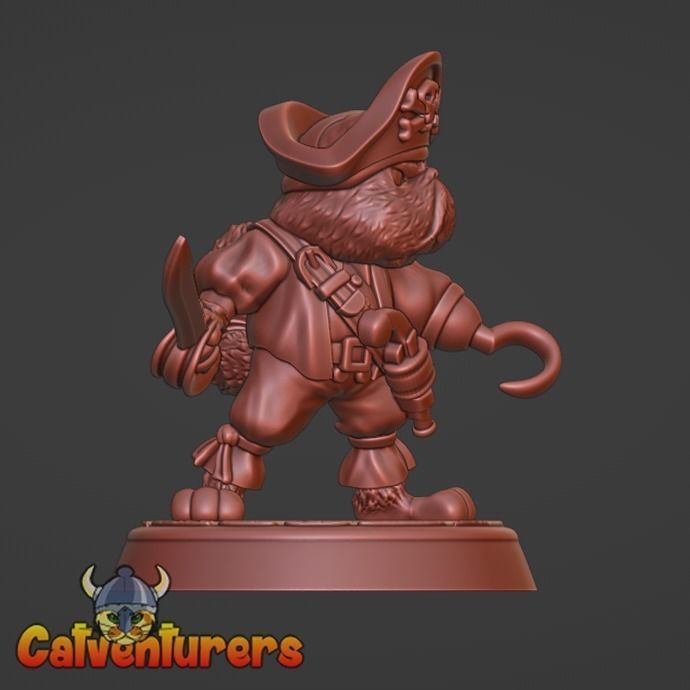 Feline Pirate Crew 3D print model_21